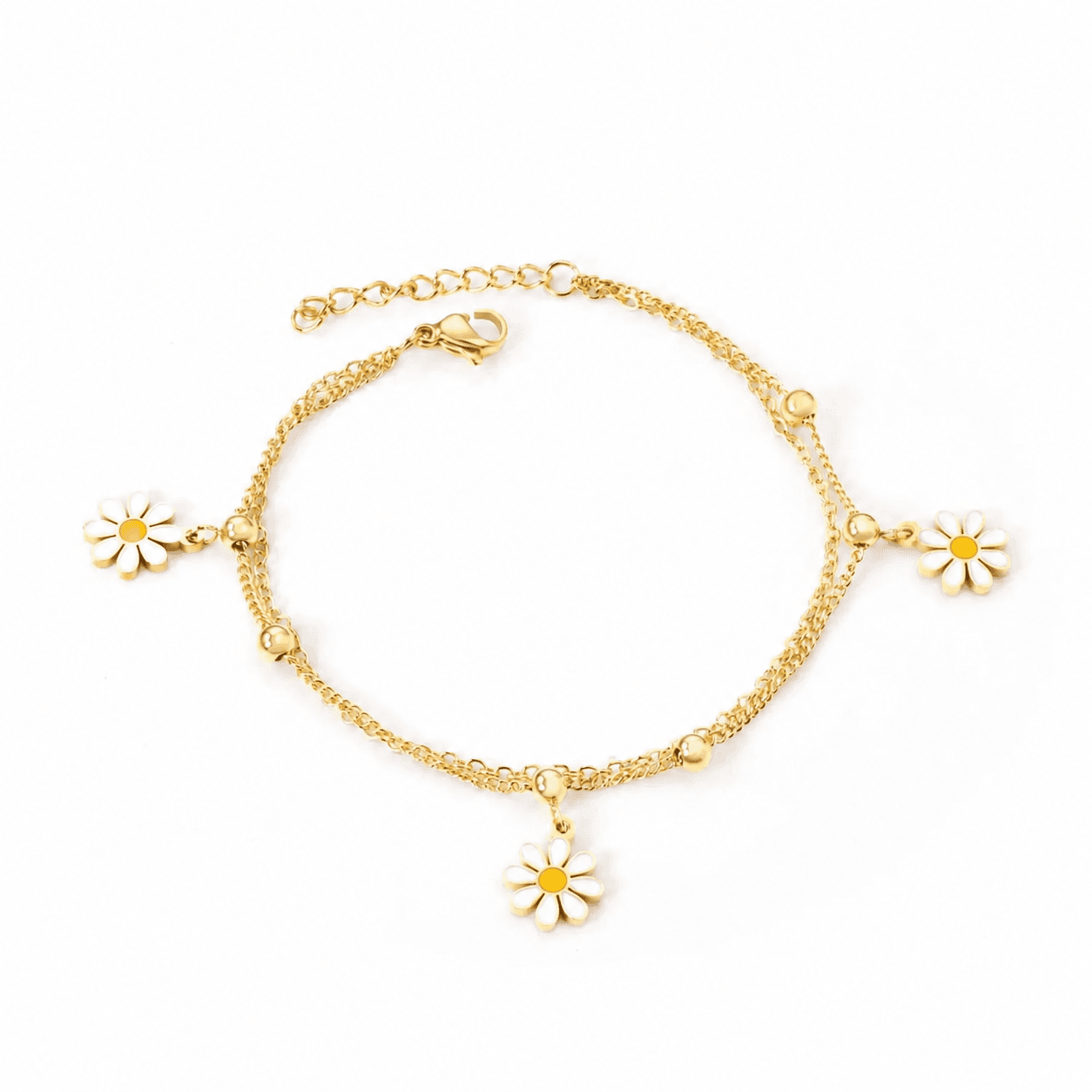 Gold-Toned Daisy Bracelet