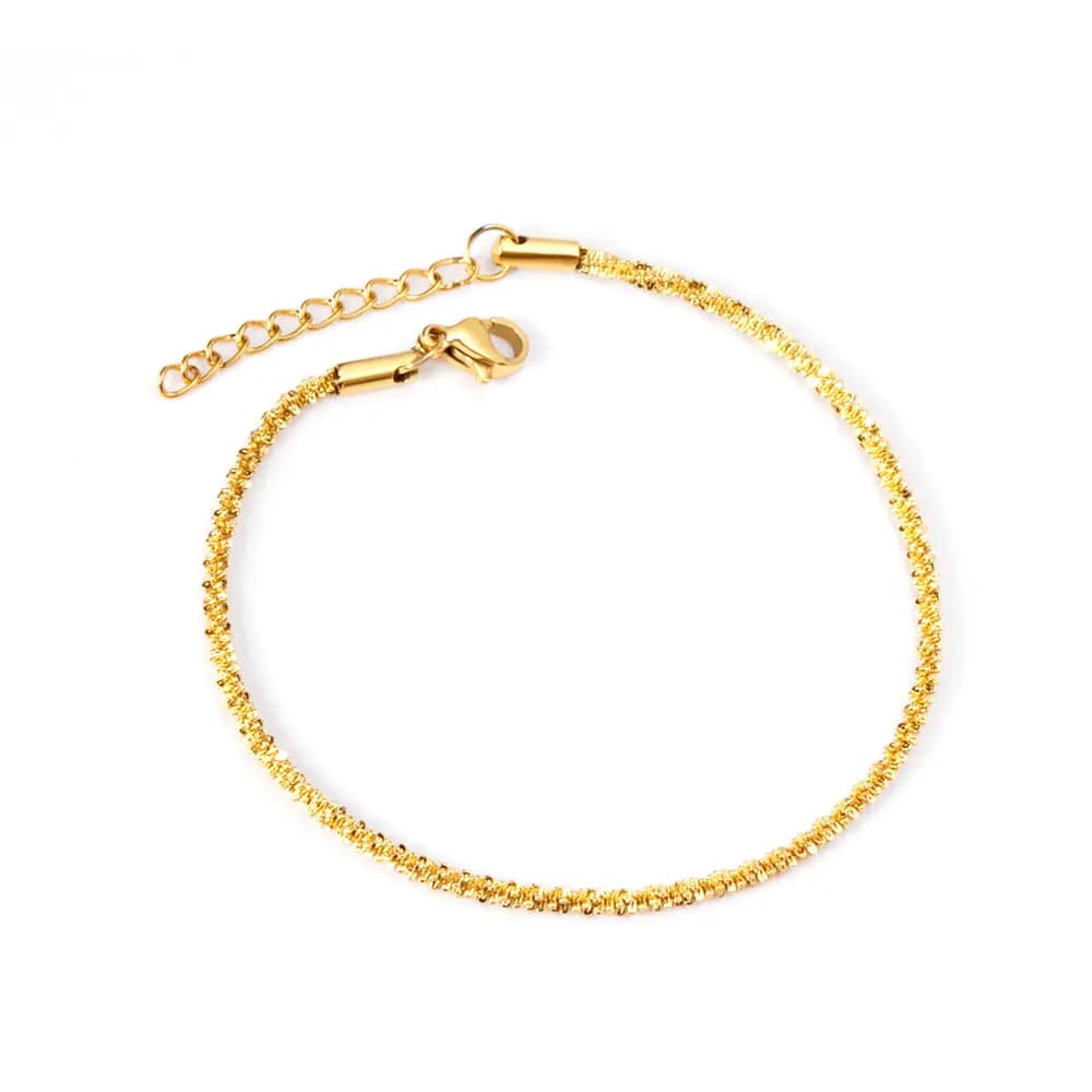 Gold-Toned Textured Chain Bracelet