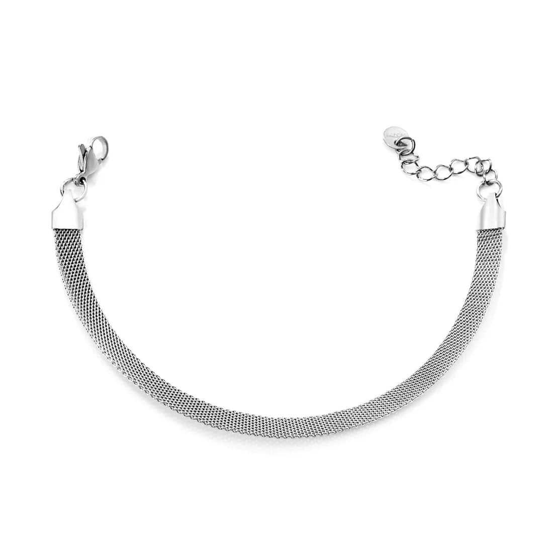 Silver-Toned Mesh Bracelet