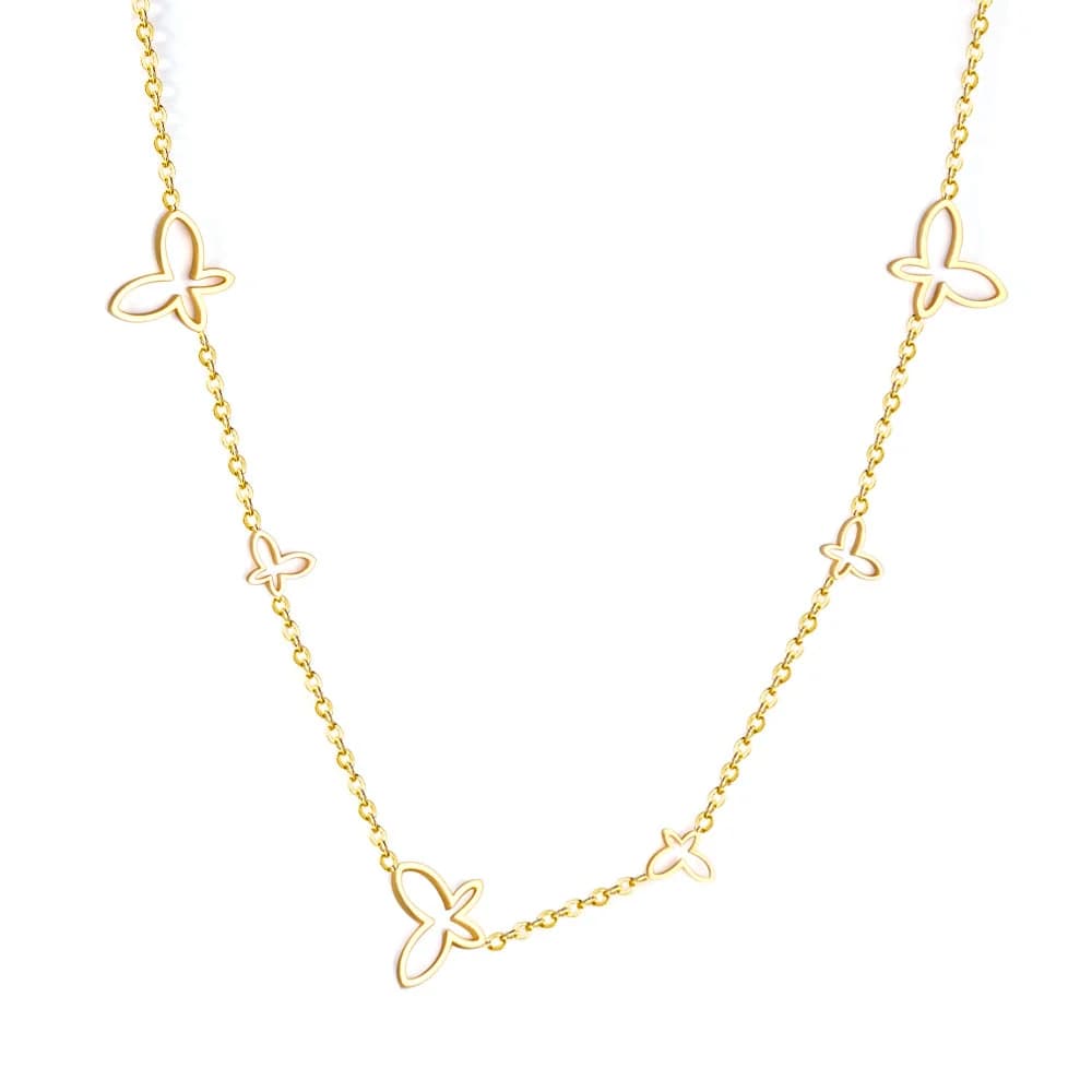 Halsband med öppna fjärilar